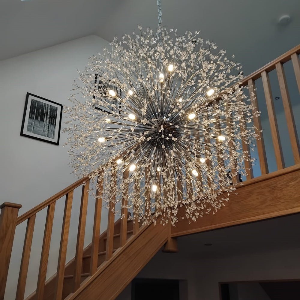 Lustre 20 Lumières Grand Format Grand Luxe Sputnik Feu d'Artifice pour Salon