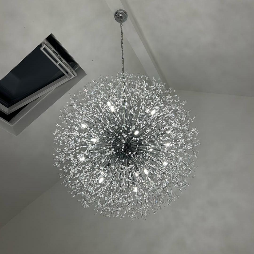 Lustre 20 Lumières Grand Format Grand Luxe Sputnik Feu d'Artifice pour Salon