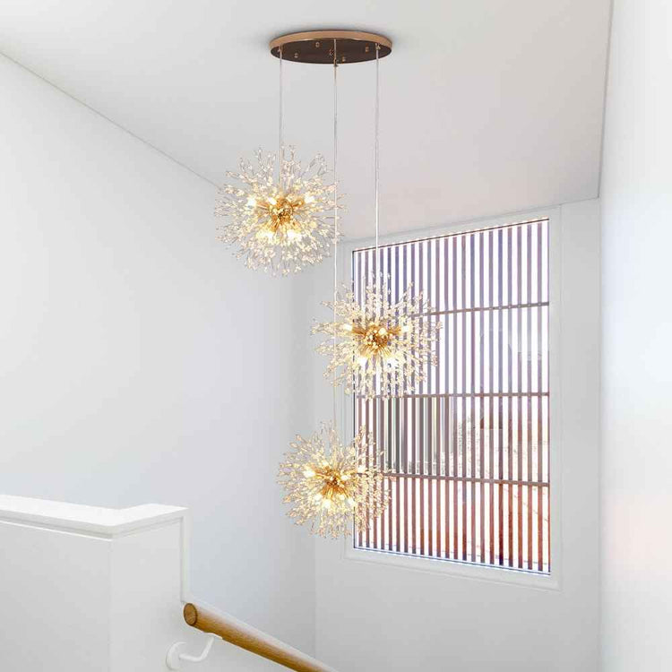 Lustre Moderne 24/40 Lumières Grand Sputnik Feu d'Artifice pour Salon