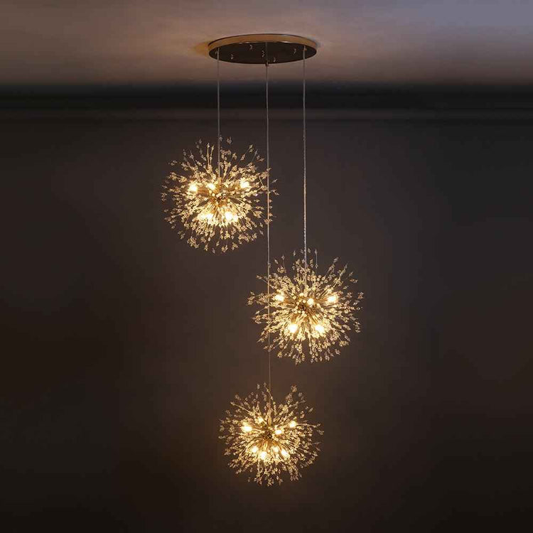 Lustre Moderne 24/40 Lumières Grand Sputnik Feu d'Artifice pour Salon