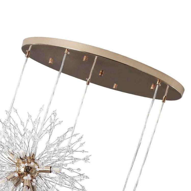 Lustre Moderne 24/40 Lumières Grand Sputnik Feu d'Artifice pour Salon