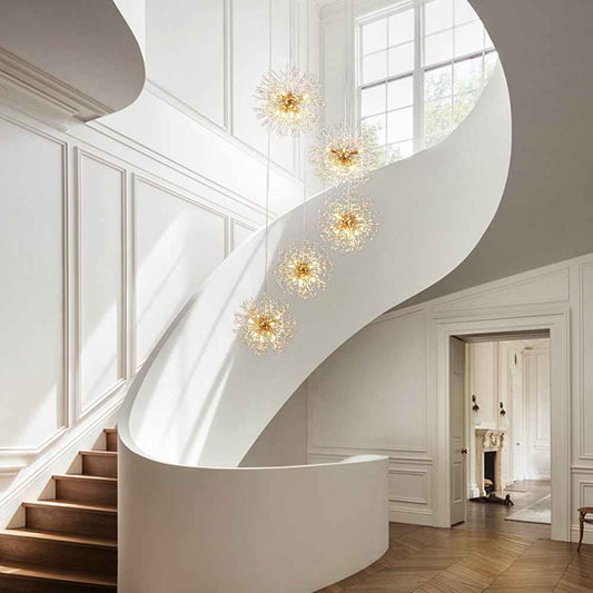 Lustre Moderne 24/40 Lumières Grand Sputnik Feu d'Artifice pour Salon