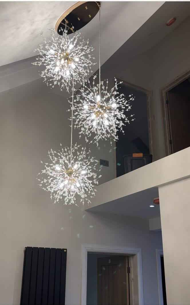 Lustre Moderne 24/40 Lumières Grand Sputnik Feu d'Artifice pour Salon