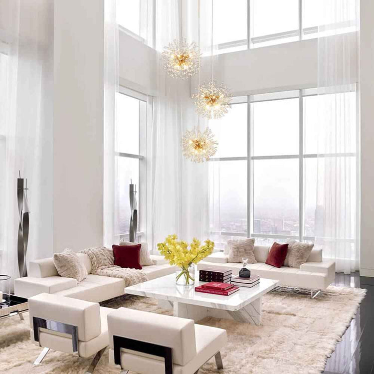 Lustre Moderne 24/40 Lumières Grand Sputnik Feu d'Artifice pour Salon