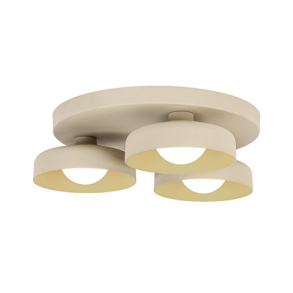 Plafonnier LED 3 Lumières Bol Abat-Jour pour Salon