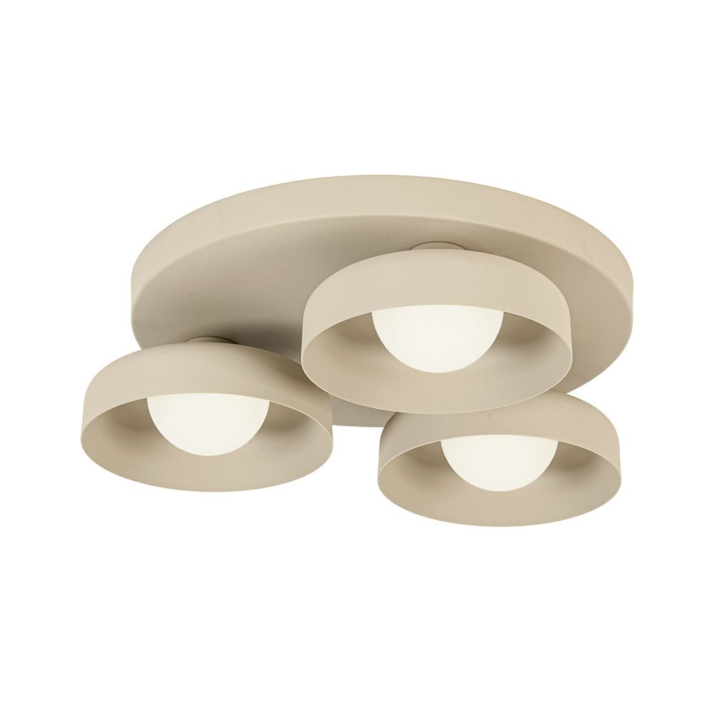 Plafonnier LED 3 Lumières Bol Abat-Jour pour Salon