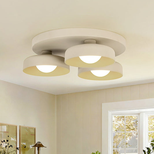 Plafonnier LED 3 Lumières Bol Abat-Jour pour Salon