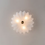 Plafonnier Salon Bol en Verre Blanc