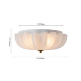 Plafonnier Salon Bol en Verre Blanc