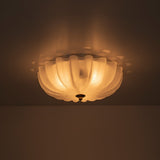 Plafonnier Salon Bol en Verre Blanc