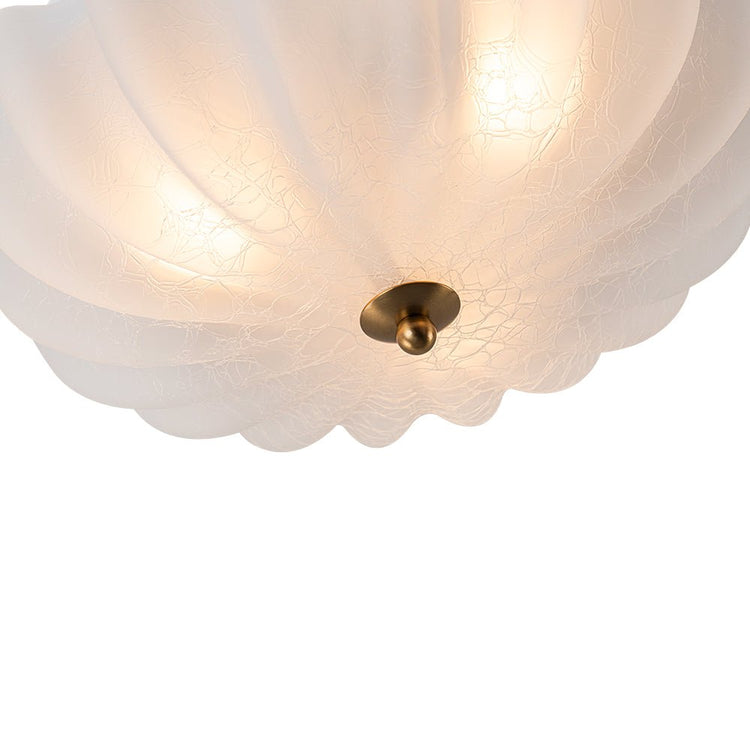 Plafonnier Salon Bol en Verre Blanc