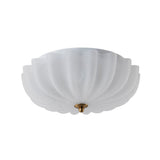 Plafonnier Salon Bol en Verre Blanc