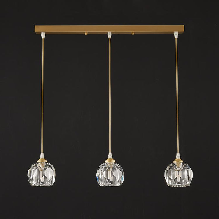 Suspension Salle à Manger 3 Lumières en Cristal