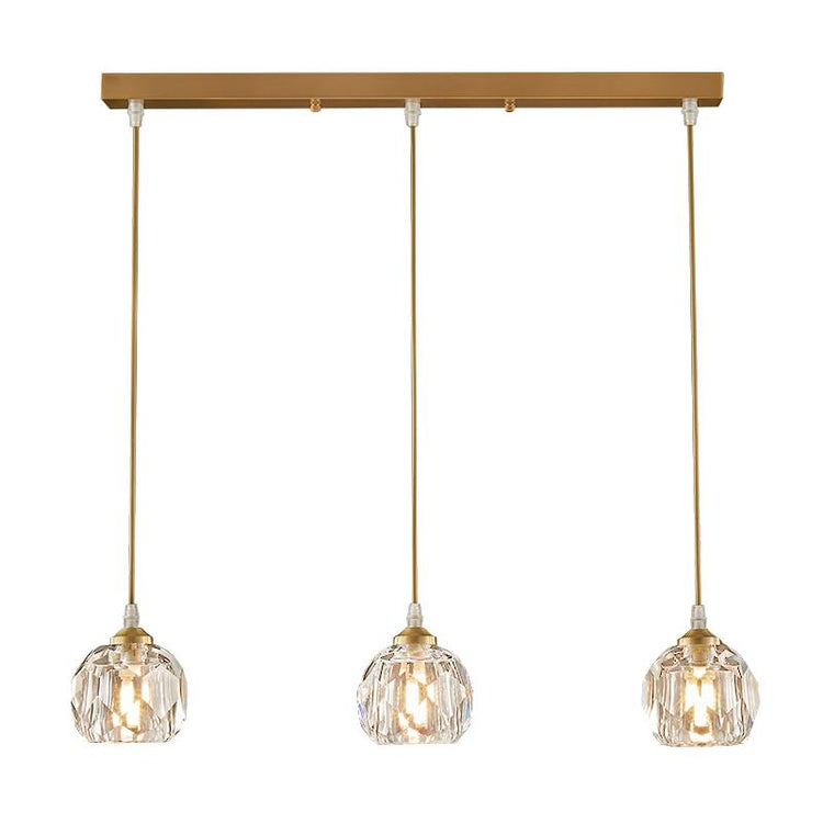 Suspension Salle à Manger 3 Lumières en Cristal