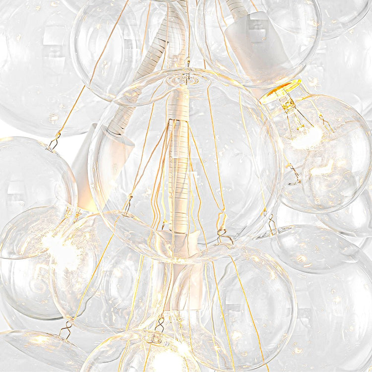 Lustre Salon Boule 3 Lumières en Verre