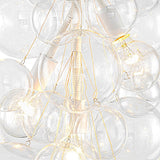 Lustre Salon Boule 3 Lumières en Verre