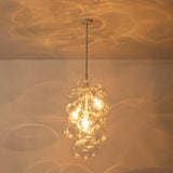 Lustre Salon Boule 3 Lumières en Verre