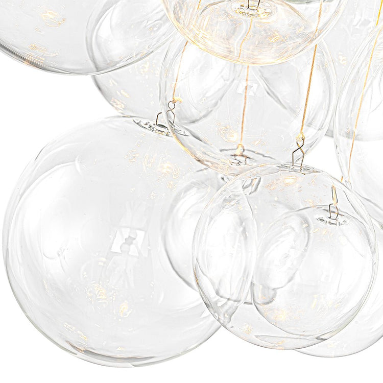 Lustre Salon Boule 3 Lumières en Verre