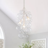 Lustre Salon Boule 3 Lumières en Verre