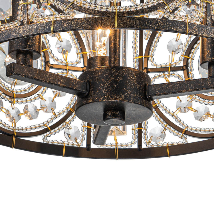 Plafonnier Salon Tambour en Cristal