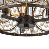 Plafonnier Salon Tambour en Cristal