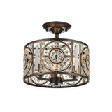 Plafonnier Salon Tambour en Cristal