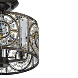 Plafonnier Salon Tambour en Cristal