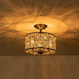 Plafonnier Salon Tambour en Cristal