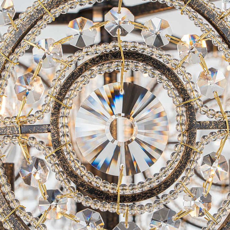 Plafonnier Salon Tambour en Cristal