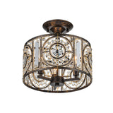 Plafonnier Salon Tambour en Cristal