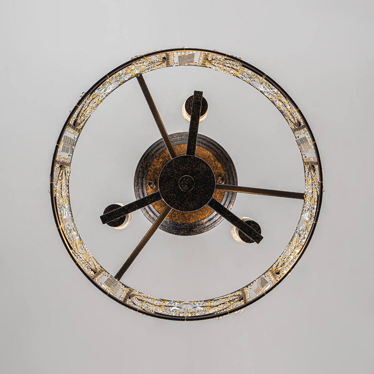 Plafonnier Salon Tambour en Cristal