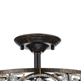 Plafonnier Salon Tambour en Cristal
