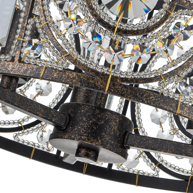 Plafonnier Salon Tambour en Cristal
