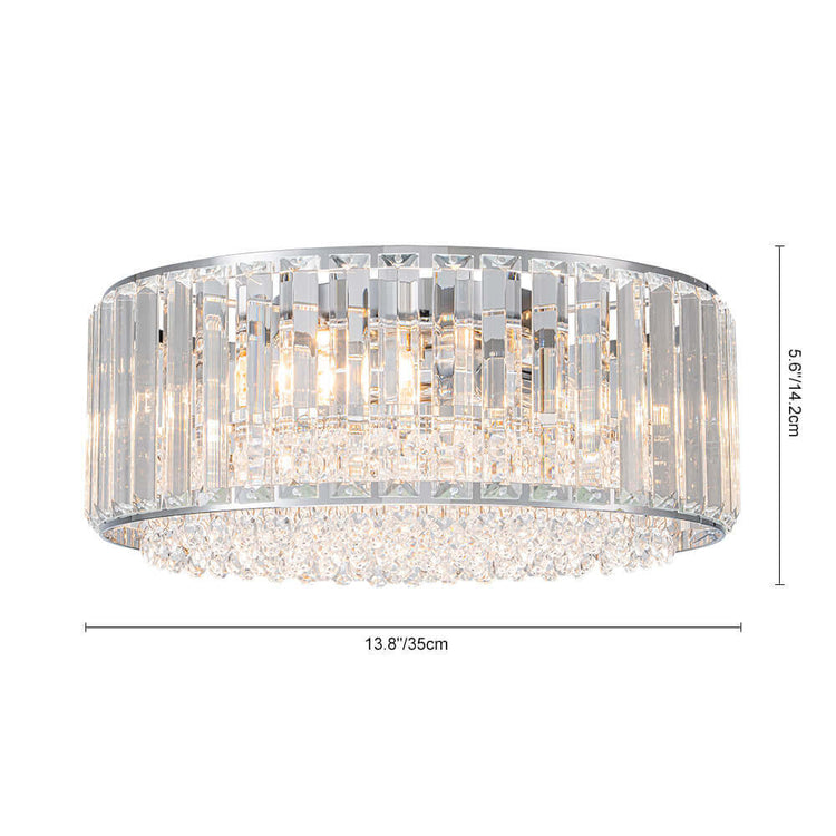 Plafonnier Salon 3 Lumières en Cristal