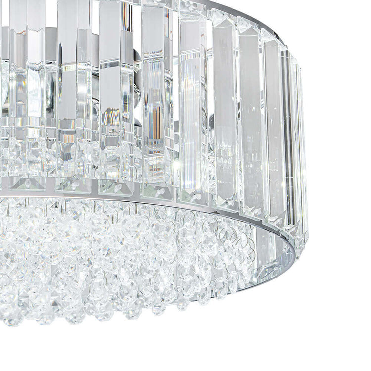 Plafonnier Salon 3 Lumières en Cristal