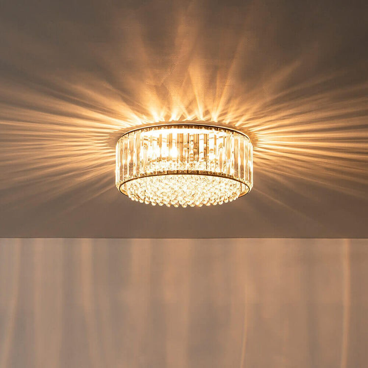 Plafonnier Salon 3 Lumières en Cristal