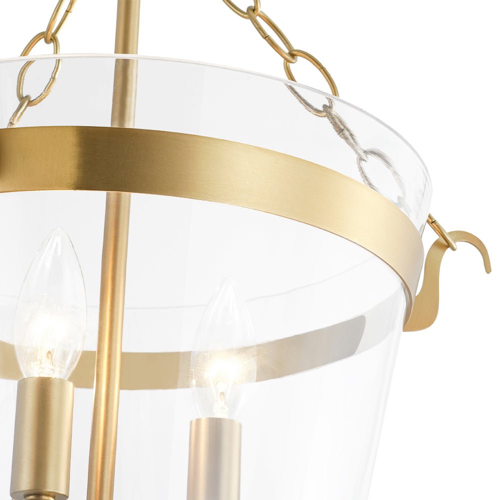 Suspension Verre 3 Lumières Lanterne Transparent pour Salle à Manger