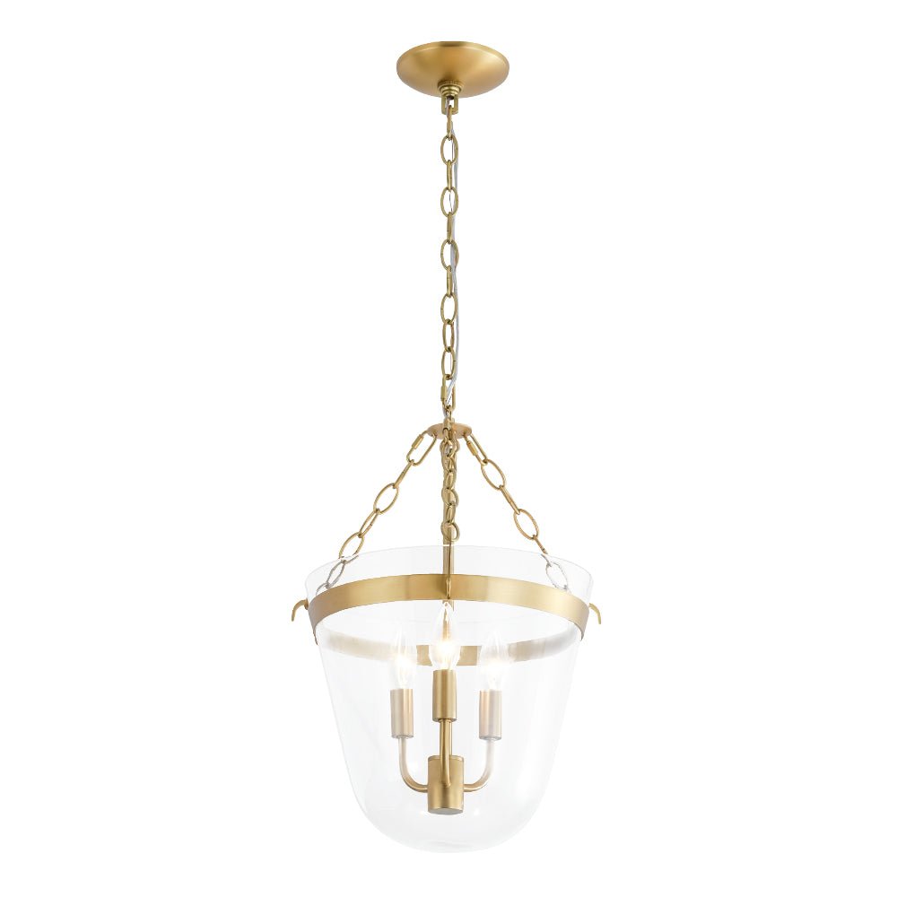 Suspension Verre 3 Lumières Lanterne Transparent pour Salle à Manger
