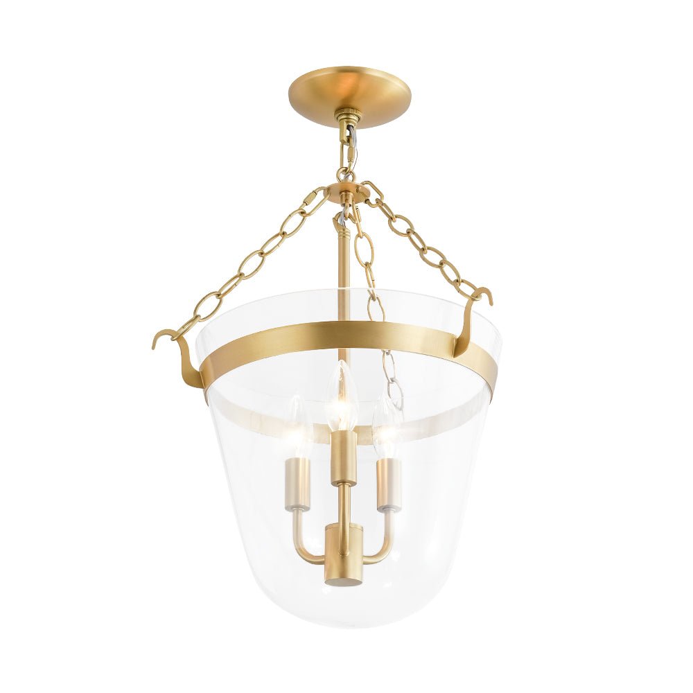 Suspension Verre 3 Lumières Lanterne Transparent pour Salle à Manger