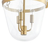 Suspension Verre 3 Lumières Lanterne Transparent pour Salle à Manger