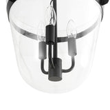 Suspension Verre 3 Lumières Lanterne Transparent pour Salle à Manger