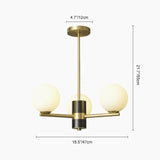 Lustre Salon Spoutnik 3 Lumières en Verre