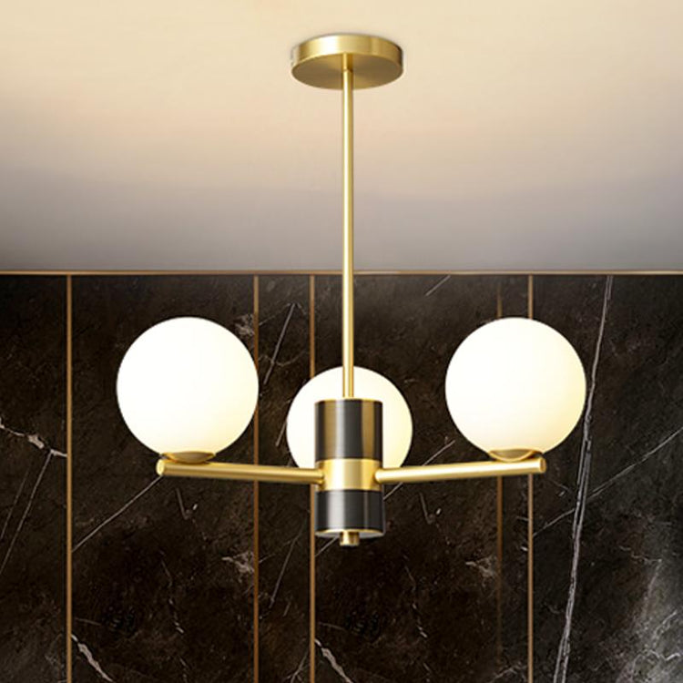 Lustre Salon Spoutnik 3 Lumières en Verre