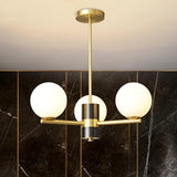Lustre Salon Spoutnik 3 Lumières en Verre