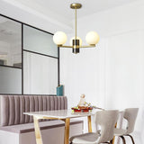 Lustre Salon Spoutnik 3 Lumières en Verre