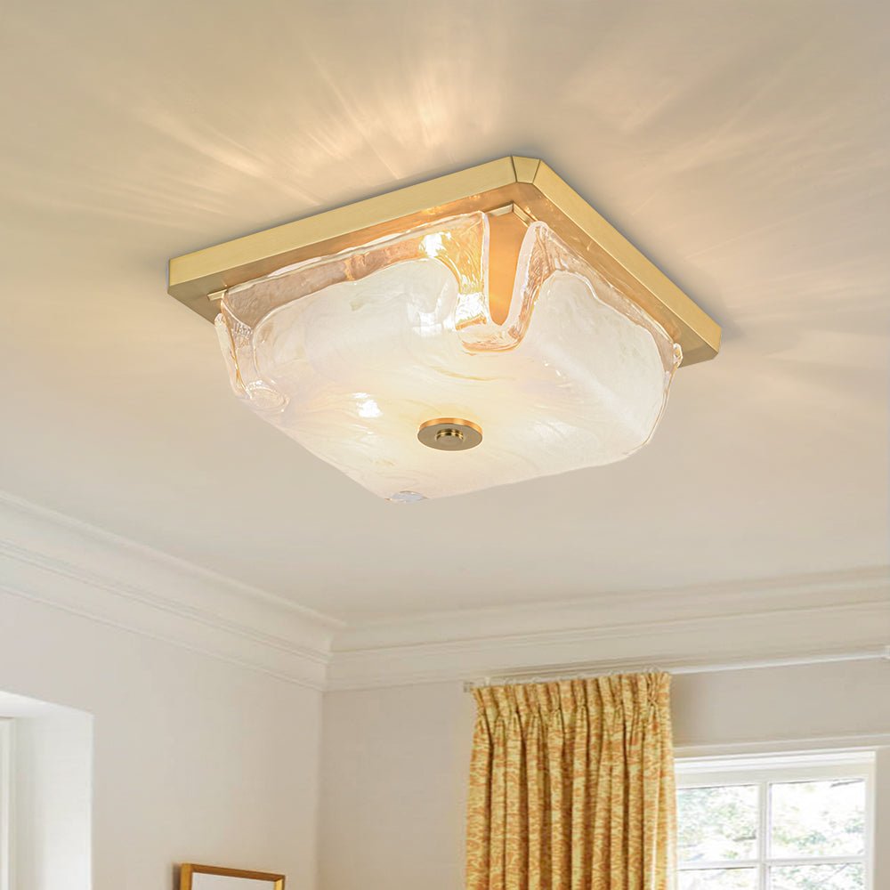 Plafonnier Salle de Bain Nuage en Verre