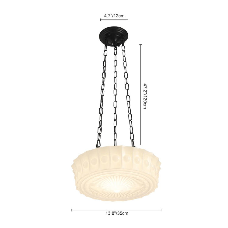 Suspension Salle à Manger en Verre Blanc 35 cm