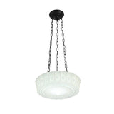 Suspension Salle à Manger en Verre Blanc 35 cm