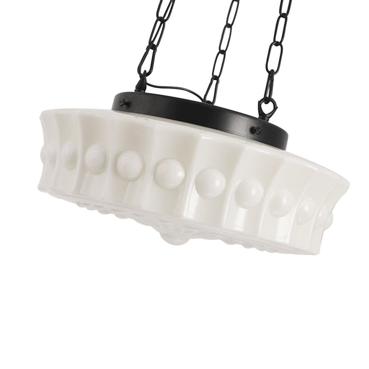 Suspension Salle à Manger en Verre Blanc 35 cm