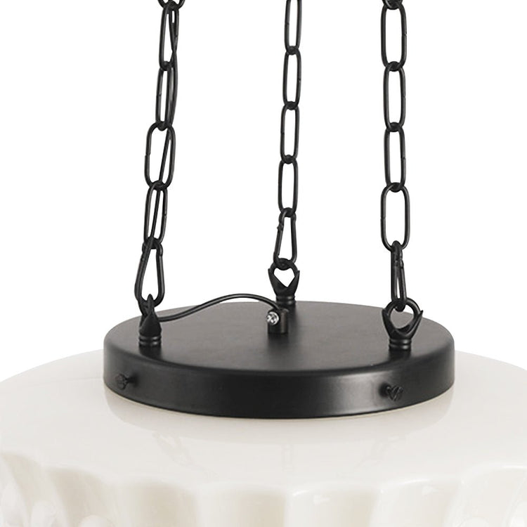 Suspension Salle à Manger en Verre Blanc 35 cm